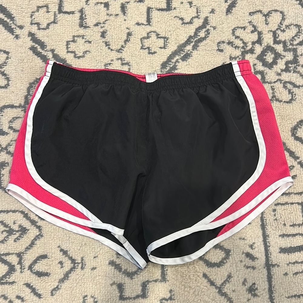 Arizona Juniors Black & Lime Hot Pink Dri Fit Athletic Shorts Small